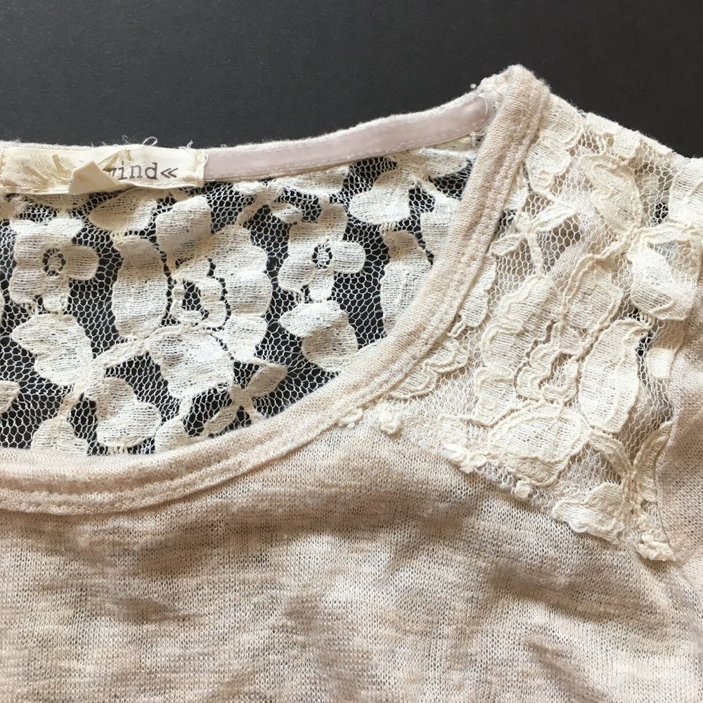 Rewind Beige Sweater with Lace - Picture 5 of 5